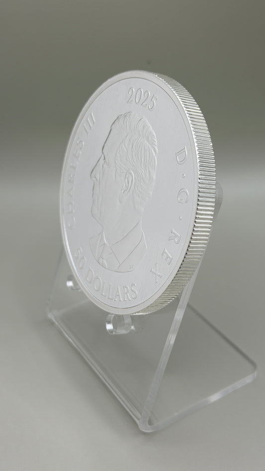 2025 Silver Canadian Triple Maple Leaf - 5 oz 9999 Silver $50 Coin BU