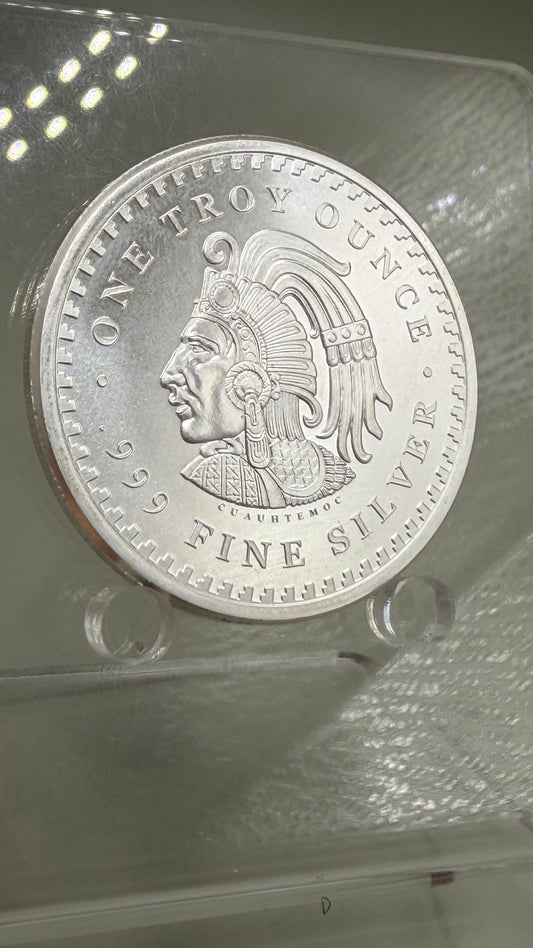 1 oz 999 Silver Round Mexico Cuauhtemoc