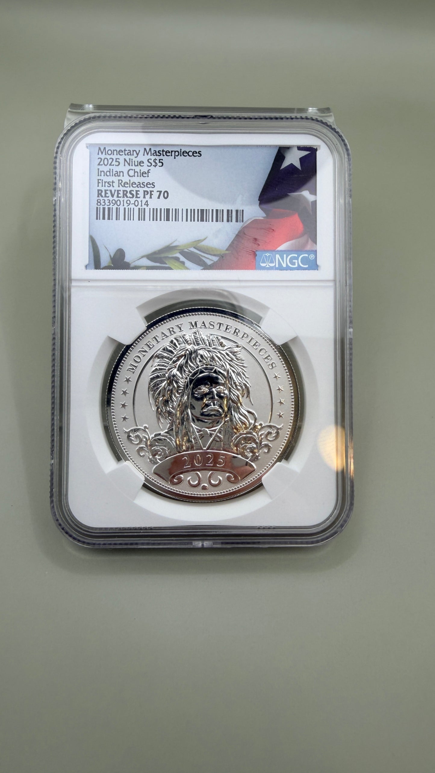 2025 Silver Niue $5 Indian Chief First Releases REV PF70 Monetary Masterpieces