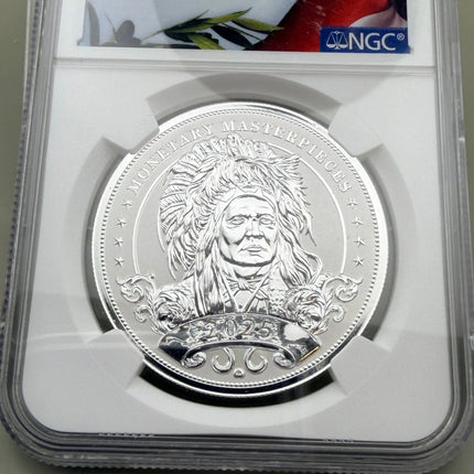 2025 Silver Niue $5 Indian Chief First Releases REV PF70 Monetary Masterpieces Genventro