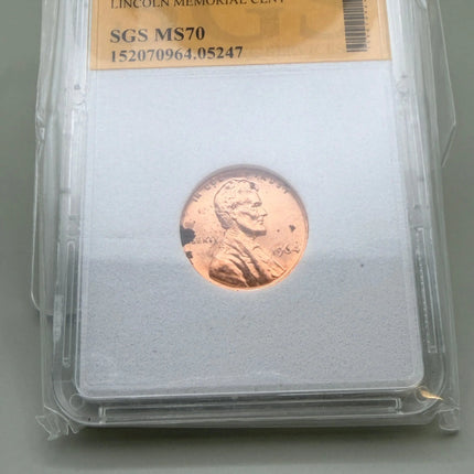 1964-P Lincoln Memorial Penny MS70 Genventro