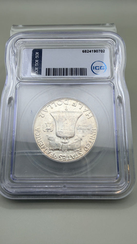 1953-D 50C FRANKLIN  SILVER HALF DOLLAR MS64 FBL