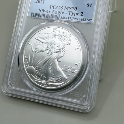 2021 American Silver Eagle Type 2 MS70 PCGS Genventro