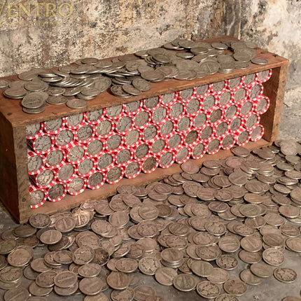 VINTAGE RED & WHITE BANK ROLL WITH A SILVER DIME Wholesale Wheat Cents