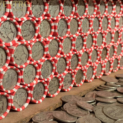 VINTAGE RED & WHITE BANK ROLL WITH A SILVER DIME Wholesale Wheat Cents