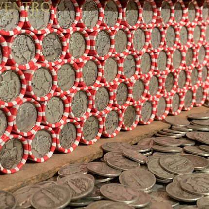 VINTAGE RED & WHITE BANK ROLL WITH A SILVER DIME Wholesale Wheat Cents