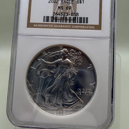 2002 Silver Eagle MS69 Brown Label Genventro