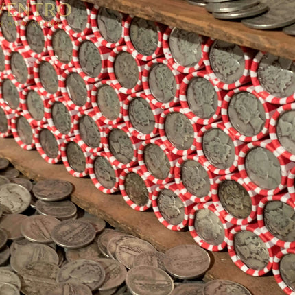 VINTAGE RED & WHITE BANK ROLL WITH A SILVER DIME Wholesale Wheat Cents