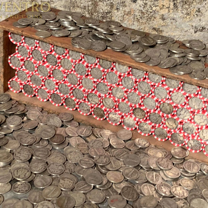 VINTAGE RED & WHITE BANK ROLL WITH A SILVER DIME Wholesale Wheat Cents