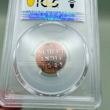 Genuine Boston Tea Party 1795-1840 Duit Netherlands East Indies Coin PCGS Genventro