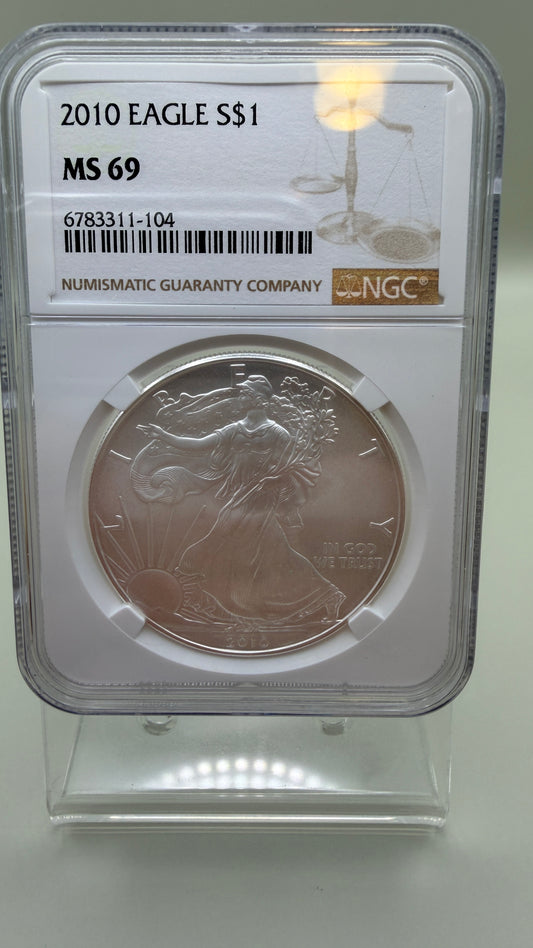 2025 American Silver Eagle $1 NGC MS69 Brown Label