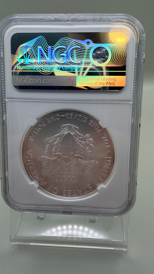 2025 American Silver Eagle $1 NGC MS69 Brown Label