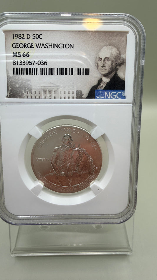 1982-D George Washington Half Dollar NGC MS66 Special Label