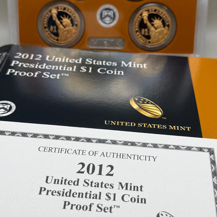 2012 U.S. Mint Presidential $1 Dollar Coin Proof Set Complete With Box & COA Genventro