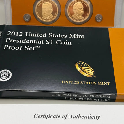 2012 U.S. Mint Presidential $1 Dollar Coin Proof Set Complete With Box & COA Genventro