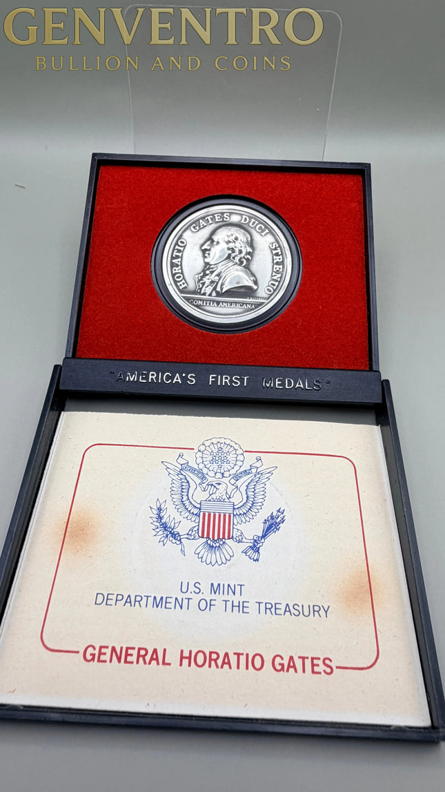 GENERAL HORATIO GATES America's First Medals Series In Original Box Genventro