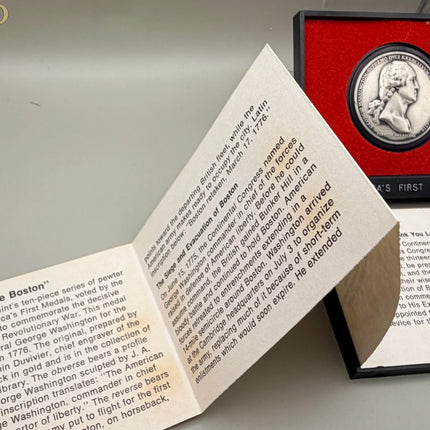 WASHINGTON BEFORE BOSTON Pewter America's First Medals Series In Original Box Genventro