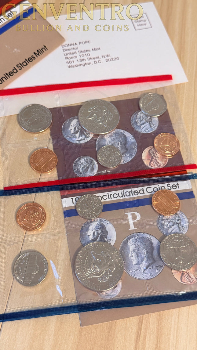 1984 P&D Uncirculated Mint Proof Set Genventro