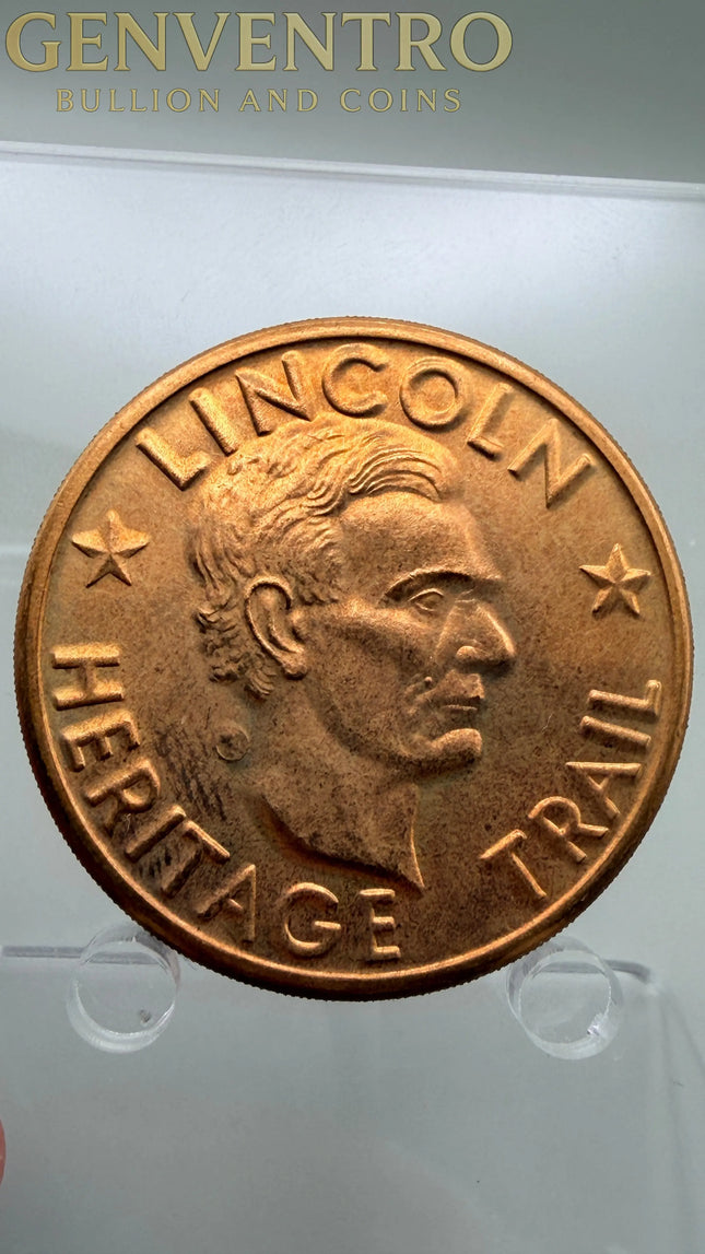 1969 Lincoln Heritage Trail Kentucky Indiana Illinois Coin Genventro