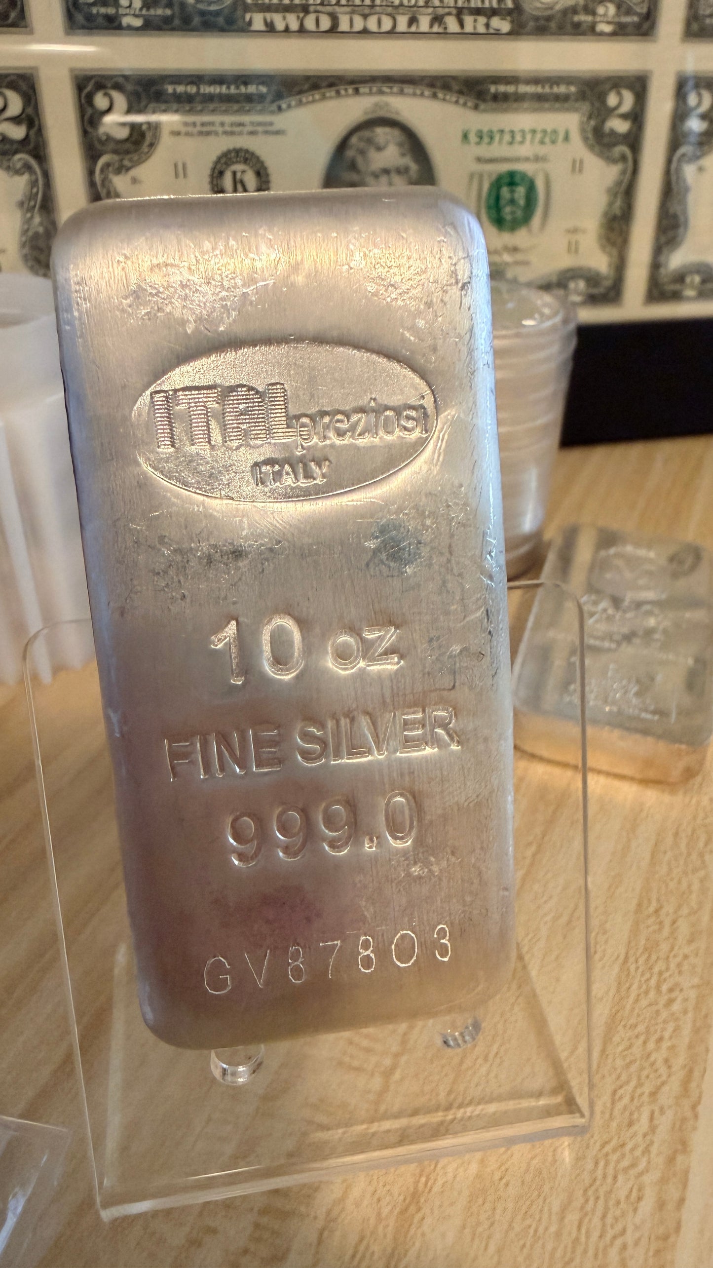 ITAL PREZIOSI ITALY 10 oz .999 Fine Silver Bar