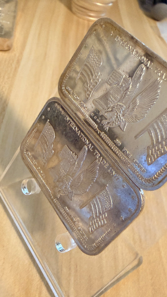 .999 Fine Silver Trade Unit Bar Made USA Pure Silver