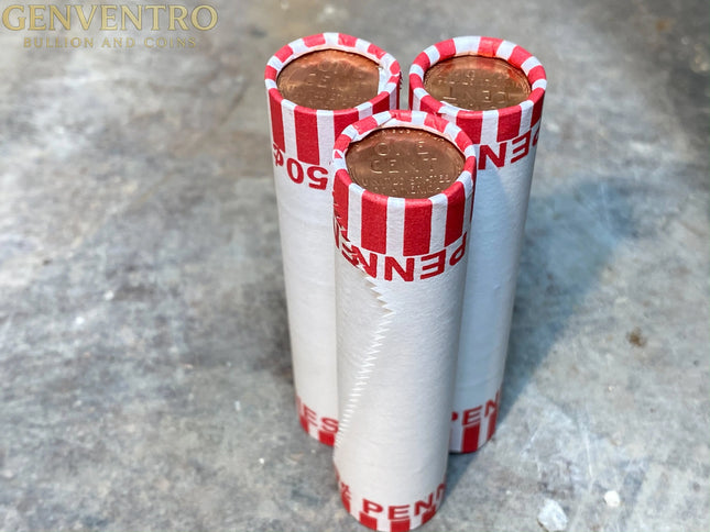 UNSEARCHED WHEAT PENNY white roll with bu uncirculated Wholesale Wheat Cents