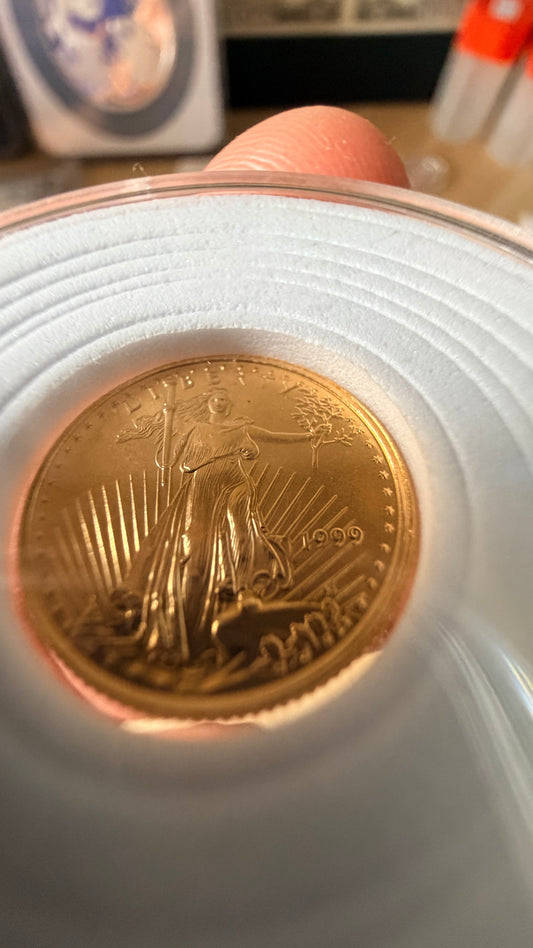 1999 $5 Gold American Eagle 1/10 Oz Au999.9 Gold BU