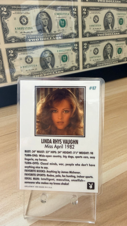 Playboy Playmate Linda Rhys Vaughn in 1 Grain Silver Bar Card