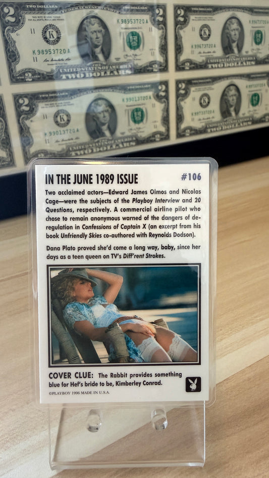 Playboy Playmate Issue June 1989 in 1 Grain Silver Bar Card