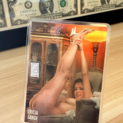 Playboy Playmate Tricia Lange in 1 Grain Silver Bar Card Genventro