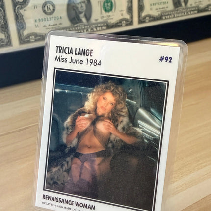 Playboy Playmate Tricia Lange in 1 Grain Silver Bar Card Genventro