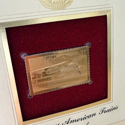 1999 20th Century American Trains Super Chief Gold Stamp - Sealed Original Letter with Stamp Genventro