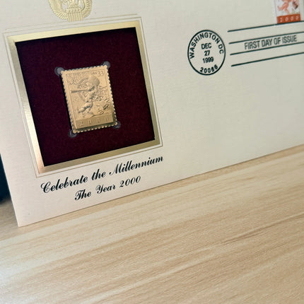 1999 Millennium Gold Stamp - Sealed Original Letter with Stamp Genventro