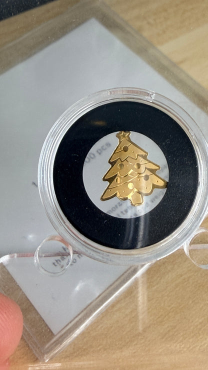 Palau Golden Highlights Christmas Tree .5g 9999 Fine Gold Aassay Card