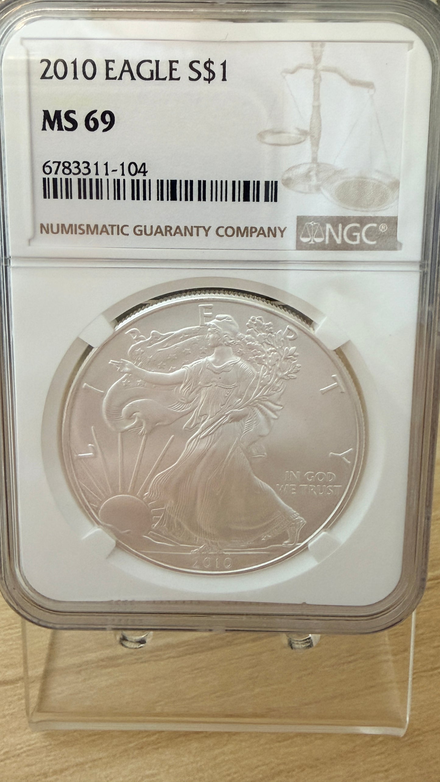 2010 Silver Eagle NGC MS69