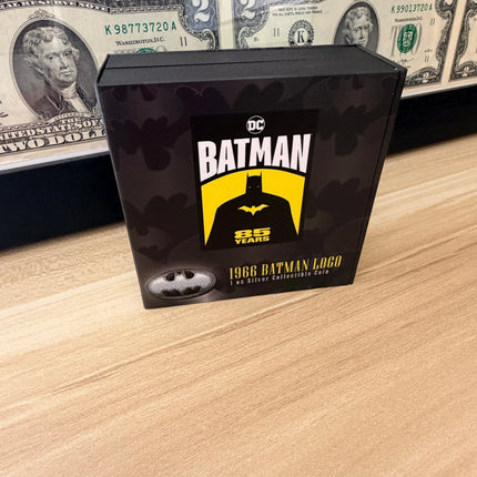 1996 Batman Logo 1 oz Fine Silver Bar w/Box New Zealand Mint Genventro