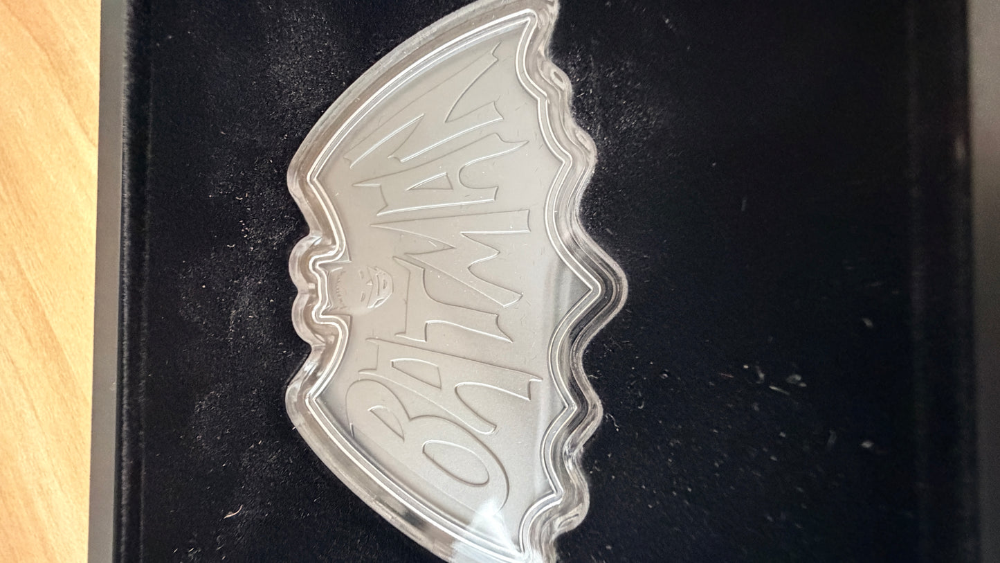 1996 Batman Logo 1oz Fine 999 Silver New Zealand Mint