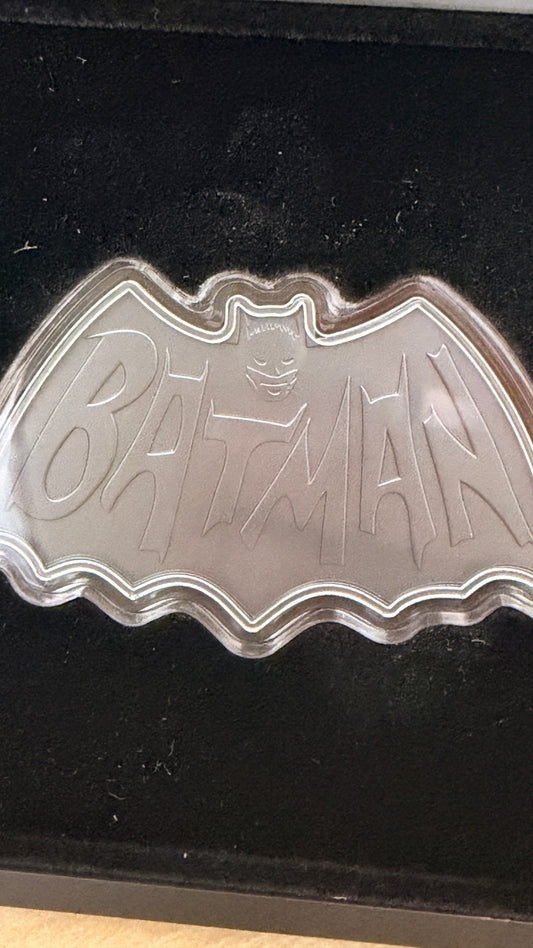 1996 Batman Logo 1oz Fine 999 Silver New Zealand Mint