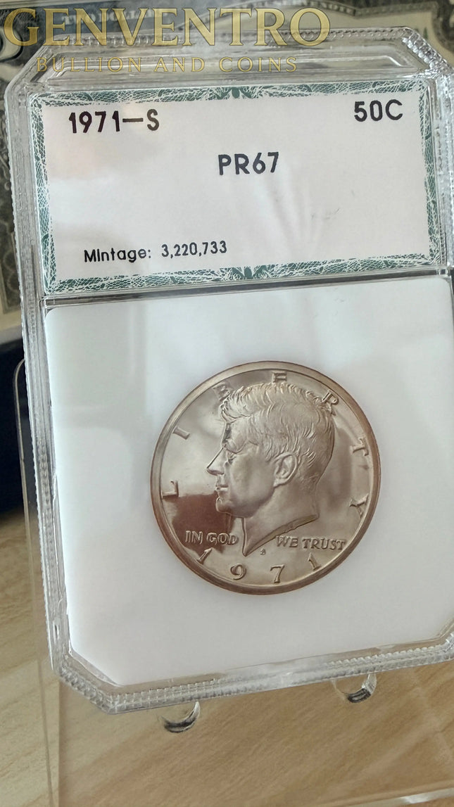 1971-S Kennedy Half Dollar Proof PCI PR67 Genventro