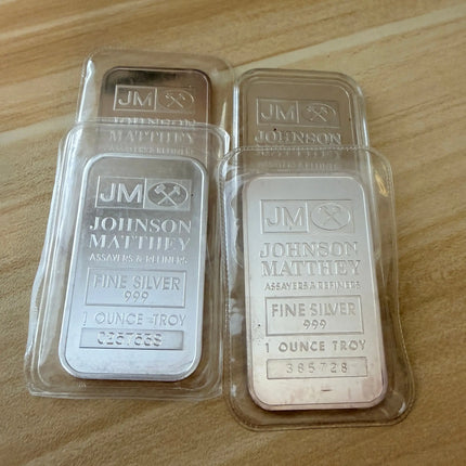 1oz Ag999 Fine Silver Bar Johnson Matthey Genventro