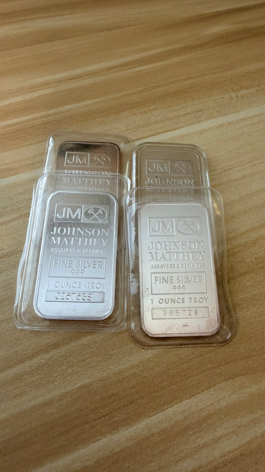 1oz Ag999 Fine Silver Bar Johnson Matthey