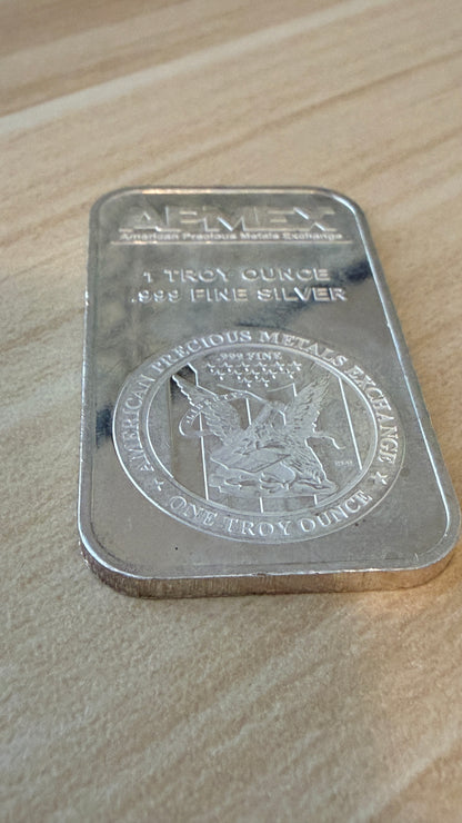 1oz Ag999 Fine Silver Bar Apmex