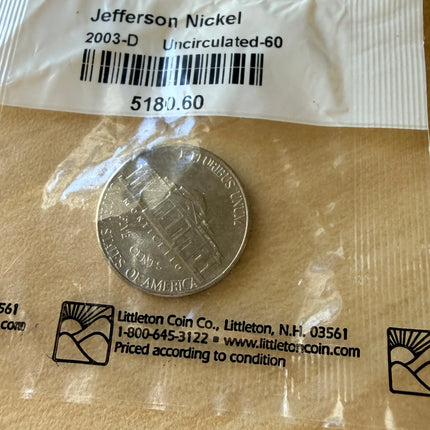 2003-D Jefferson Nickel Uncirculated-60 Genventro