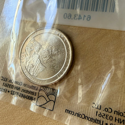 2012-P Hawaii Volcanoes NP 25 C Uncirculated-60 - Sharp Detail Genventro