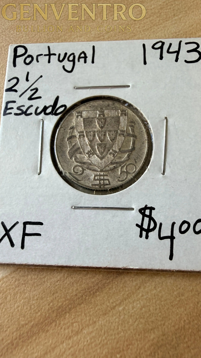 1964 Portugal 2$50 Centavos XF Genventro