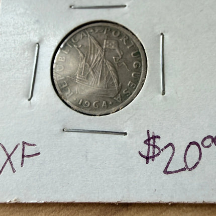 1964 Portugal 2$50 Centavos XF Genventro