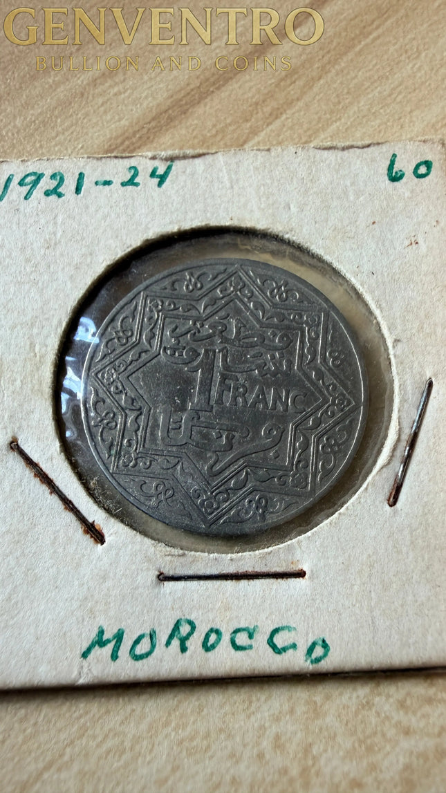 1921 Morocco 1 Franc Genventro
