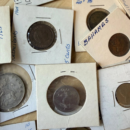 Unsorted Bulk Lot Rare Foreign Coins Genventro