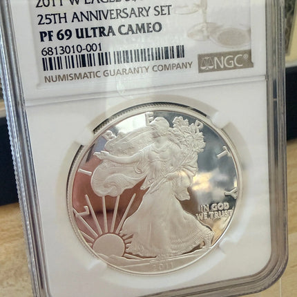 2011-W Silver Eagle NGC PF 69 UC 25th Anniversary Genventro