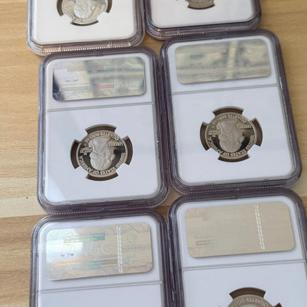 2009-S Complete US Islands & Territories Quarter Proofs 6 x NGC PR70 Ultra Cameo Genventro